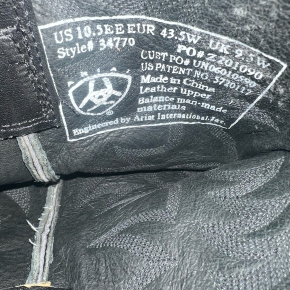 Ariat | Black Leather Cowboy Boots - Men’s - Picture 11 of 11